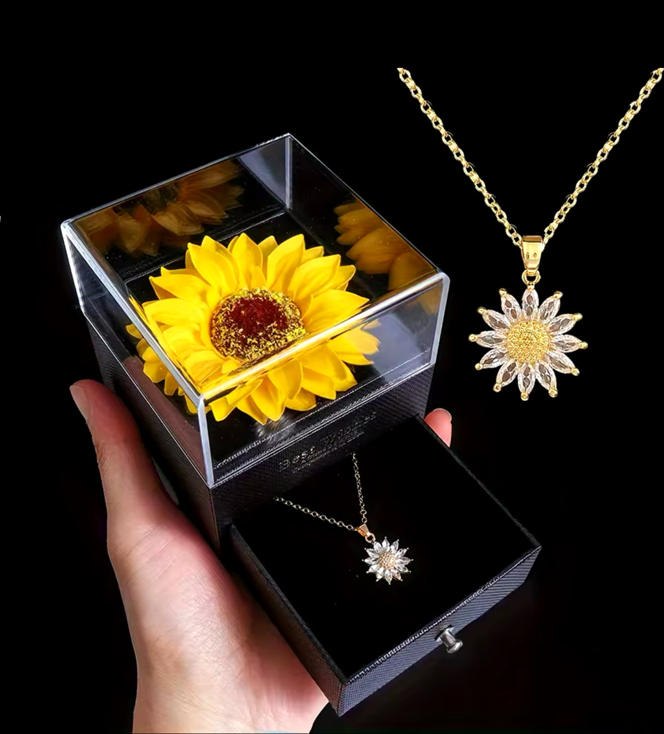 Elegant Sunflower Necklace Gift Set - Celebrate Love, Loyalty